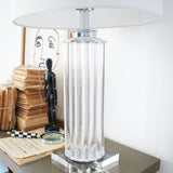Lampada da tavolo in acrilico e cristallo Colonna - OrchideaMilano1981