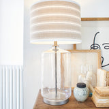 Lampada da tavolo in metallo e vetro Gallipoli