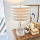Lampada da tavolo in metallo e vetro Gallipoli