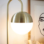 Lampada da tavolo in metallo, marmo e vetro opalino St. Germain - OrchideaMilano1981