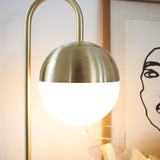 Lampada da tavolo in metallo, marmo e vetro opalino St. Germain - OrchideaMilano1981