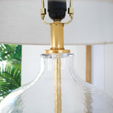 Lampada da tavolo in metallo e vetro Capri