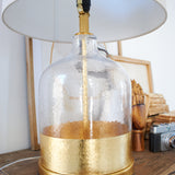 Lampada da tavolo in metallo e vetro Capri
