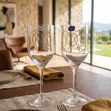 Calici in vetro cristallino Art Deco set di 12 - OrchideaMilano1981