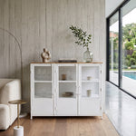 Credenza in ferro e vetro Antibes 121 cm - OrchideaMilano1981