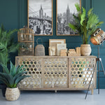 Credenza in legno e specchi a 3 ante scorrevoli Modern Light 175 cm - OrchideaMilano1981