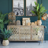 Credenza in legno e specchi a 3 ante scorrevoli Modern Light 175 cm - OrchideaMilano1981