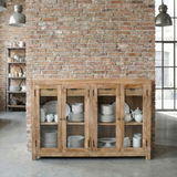 Credenza in legno massello e vetro East Colonial 160 cm - OrchideaMilano1981