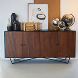 Credenza in legno massello e ferro Impronte 170 cm