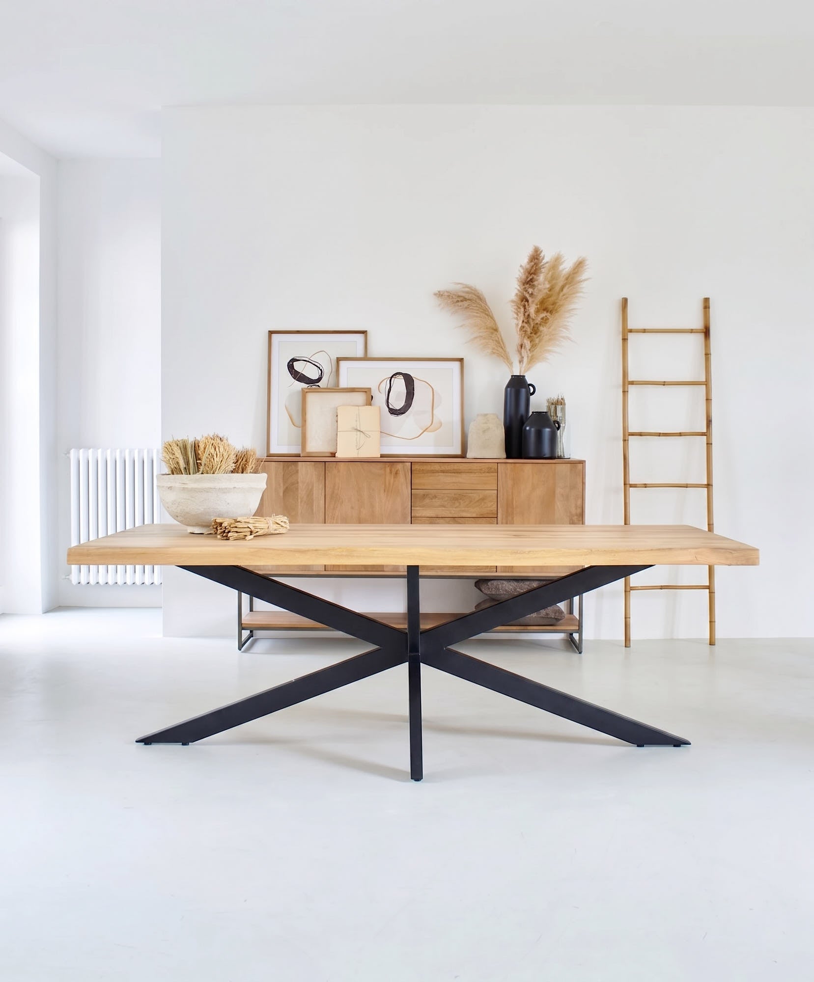 Tavolo in legno e ferro New York 220 cm - OrchideaMilano1981