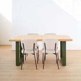 Tavolo in legno e ferro Italy Olive Green