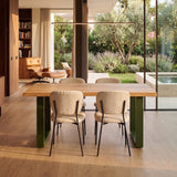 Tavolo in legno e ferro Italy Olive Green