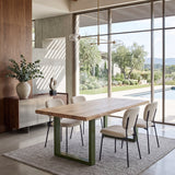 Tavolo in legno e ferro Italy Olive Green