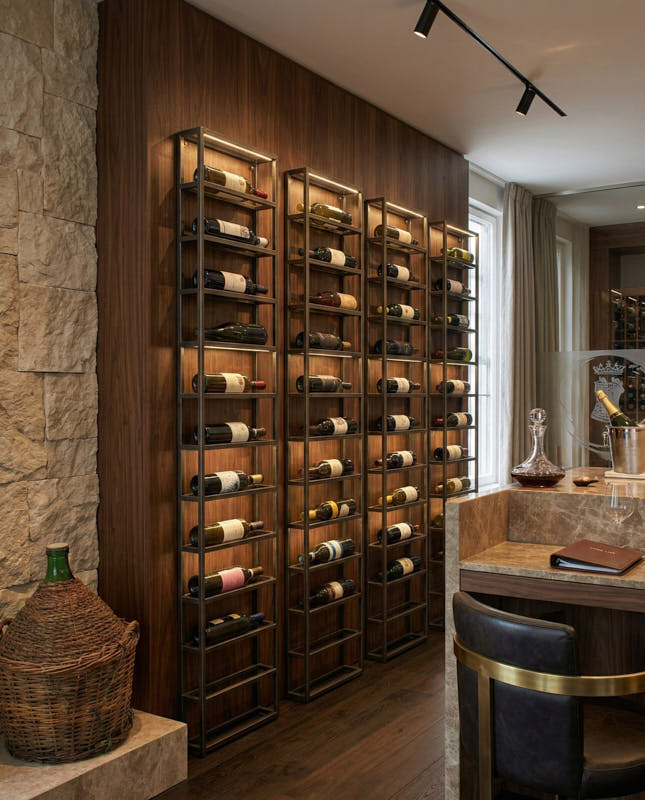 Scaffale in ferro portabottiglie Enoteca 38 cm - OrchideaMilano1981