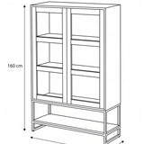 Sideboard 2 Türen aus Holz und Eisen Serifos 110 cm