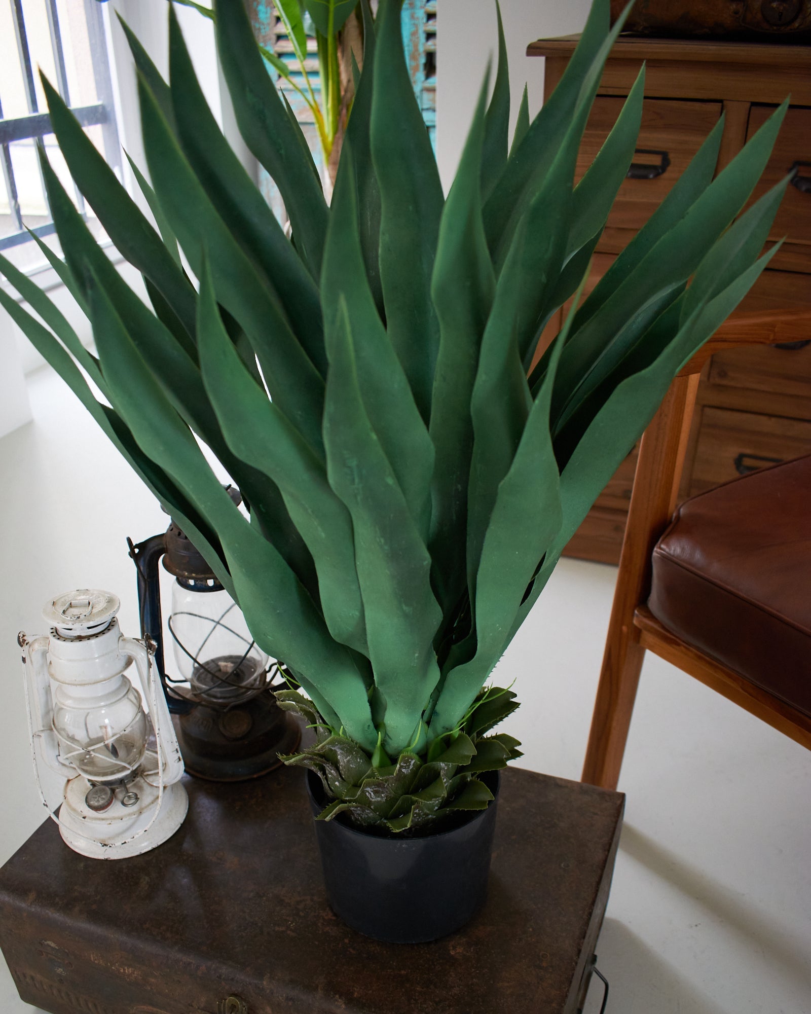 Agave artificiale con vaso Sonora - OrchideaMilano1981