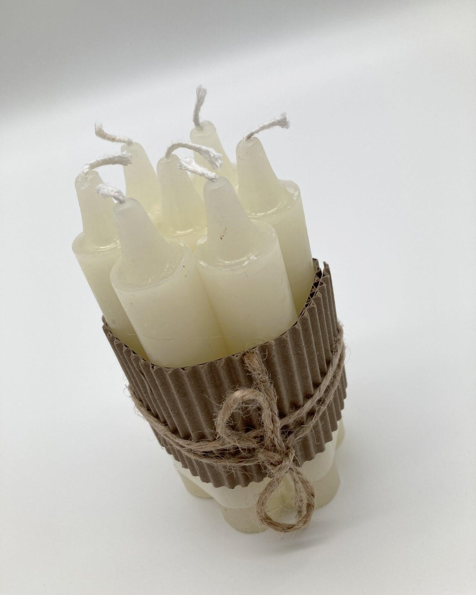 CANDELE IVORY PACCHETTI DA 7  PEZZI 4 - OrchideaMilano1981