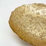 Centrotavola in vetro decorato Golden Christmas - OrchideaMilano1981