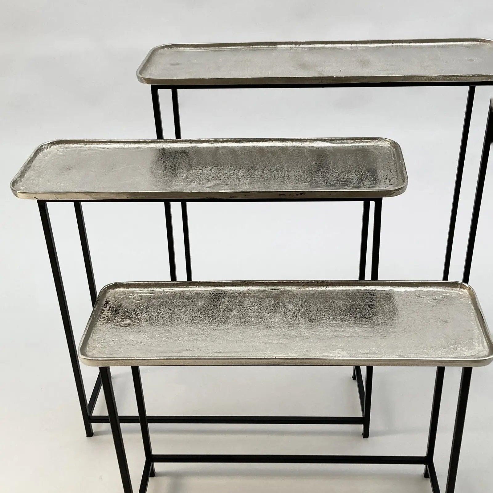 Consolle moderne in alluminio e ferro Modern Style set di 3 - OrchideaMilano1981