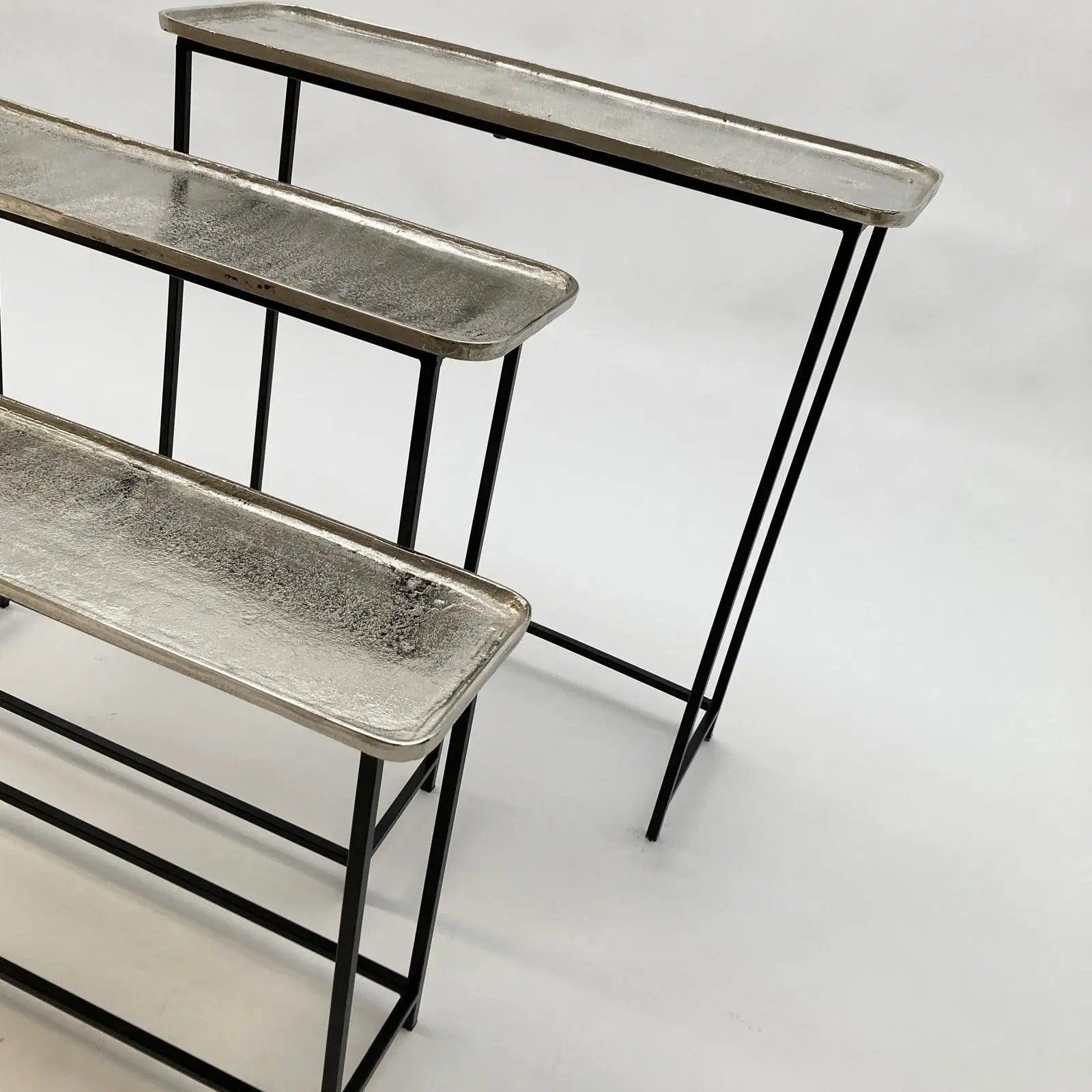 Consolle moderne in alluminio e ferro Modern Style set di 3 - OrchideaMilano1981
