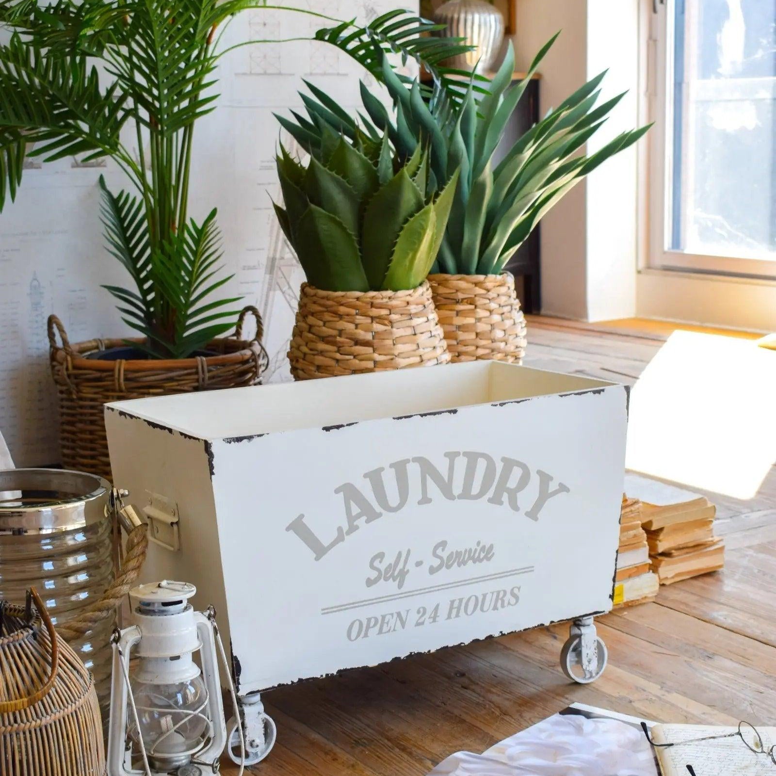 Cassetta con ruote in legno Country Living - OrchideaMilano1981