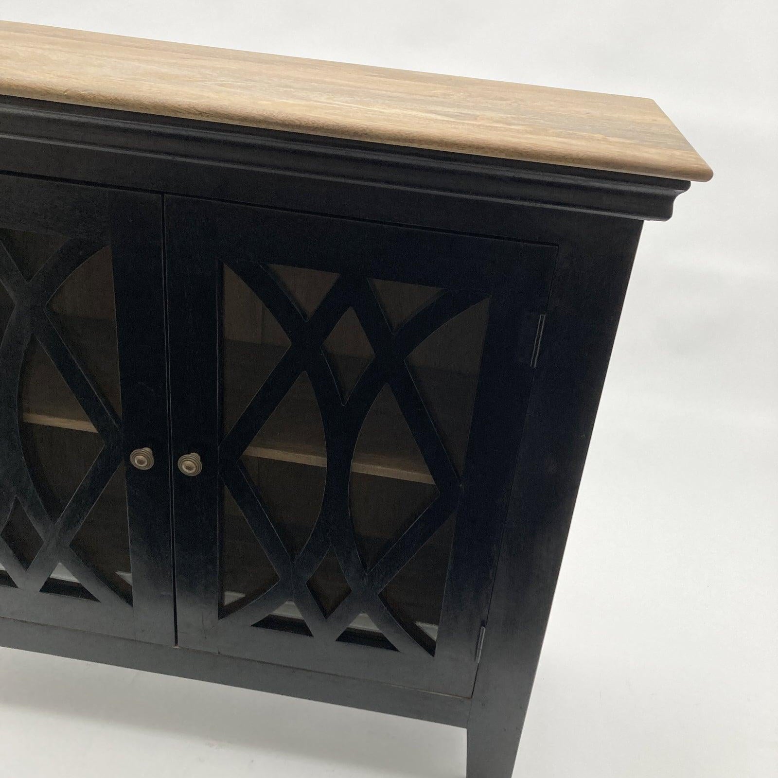 Credenza in legno e vetro Classic Black 112 cm - OrchideaMilano1981