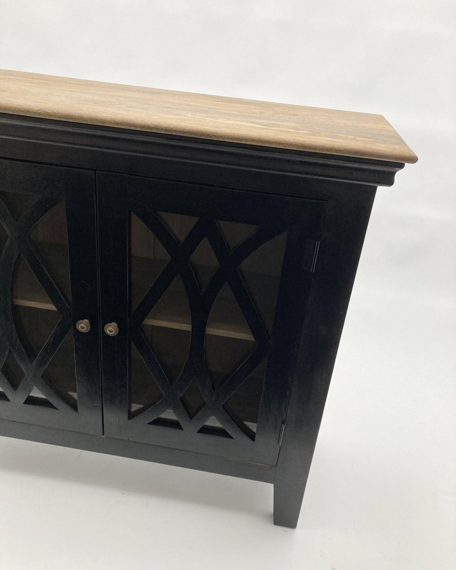 Credenza 2 ante in legno e vetro Classic Black - OrchideaMilano1981