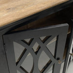 Credenza 2 ante in legno e vetro Classic Black - OrchideaMilano1981