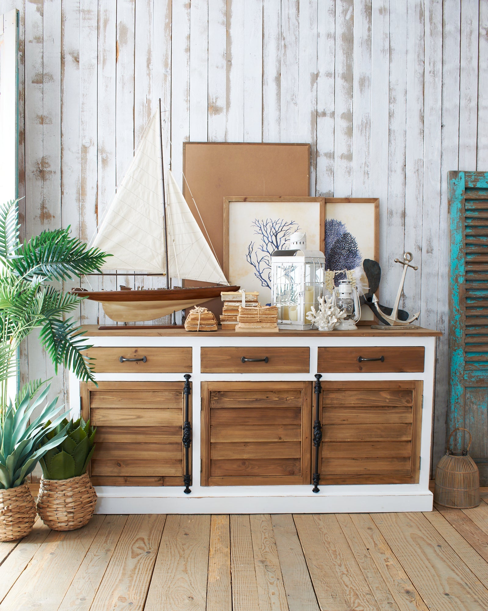 Credenza 3 ante e 3 cassetti in legno St. Barth - OrchideaMilano1981