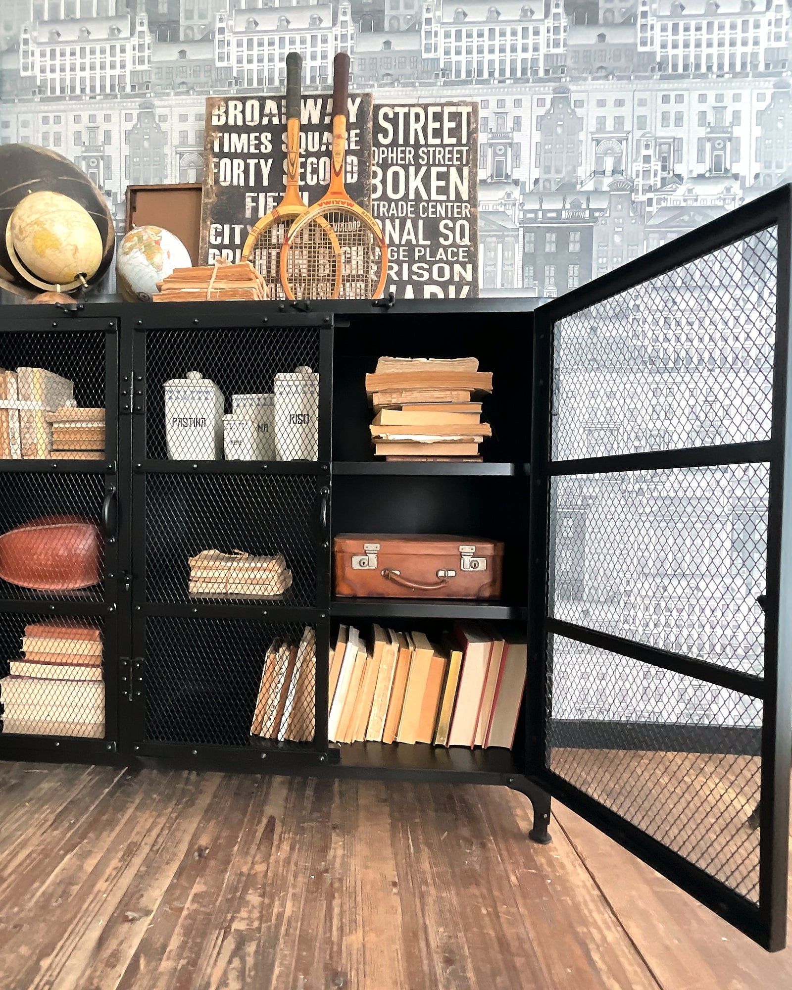 Credenza 3 ante in ferro Antique Black - OrchideaMilano1981