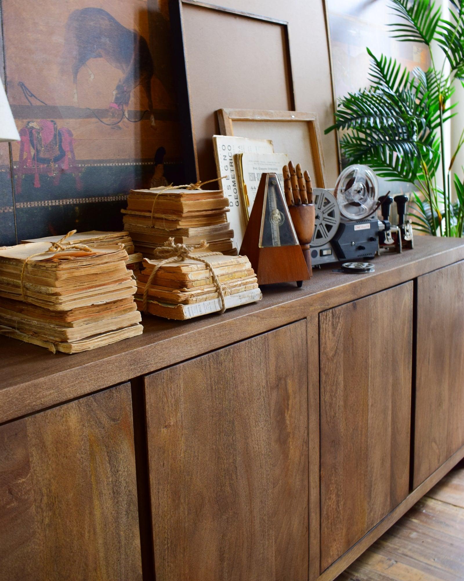 Credenza 4 ante in legno Terra - OrchideaMilano1981