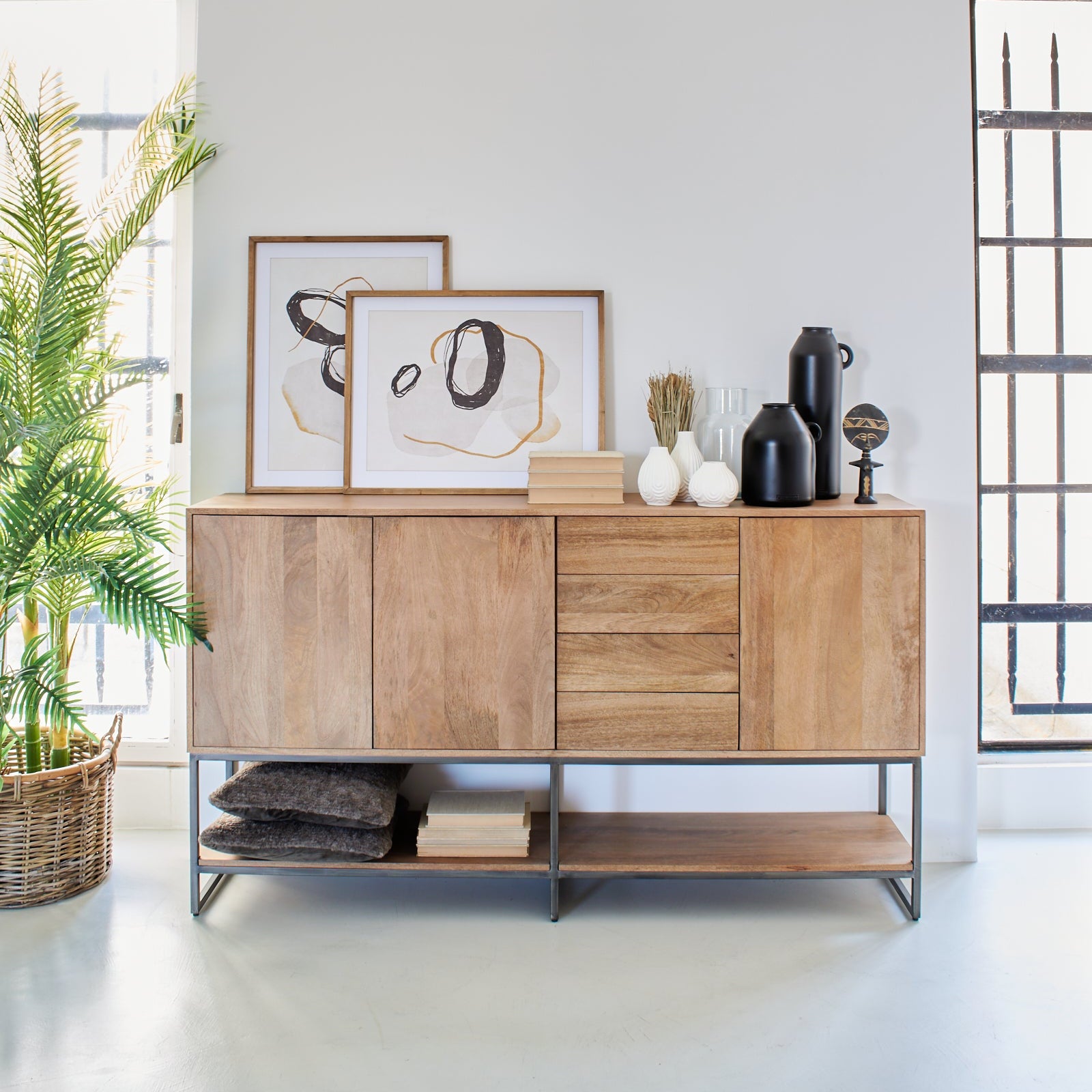 Credenza in legno e ferro Skyline - OrchideaMilano1981