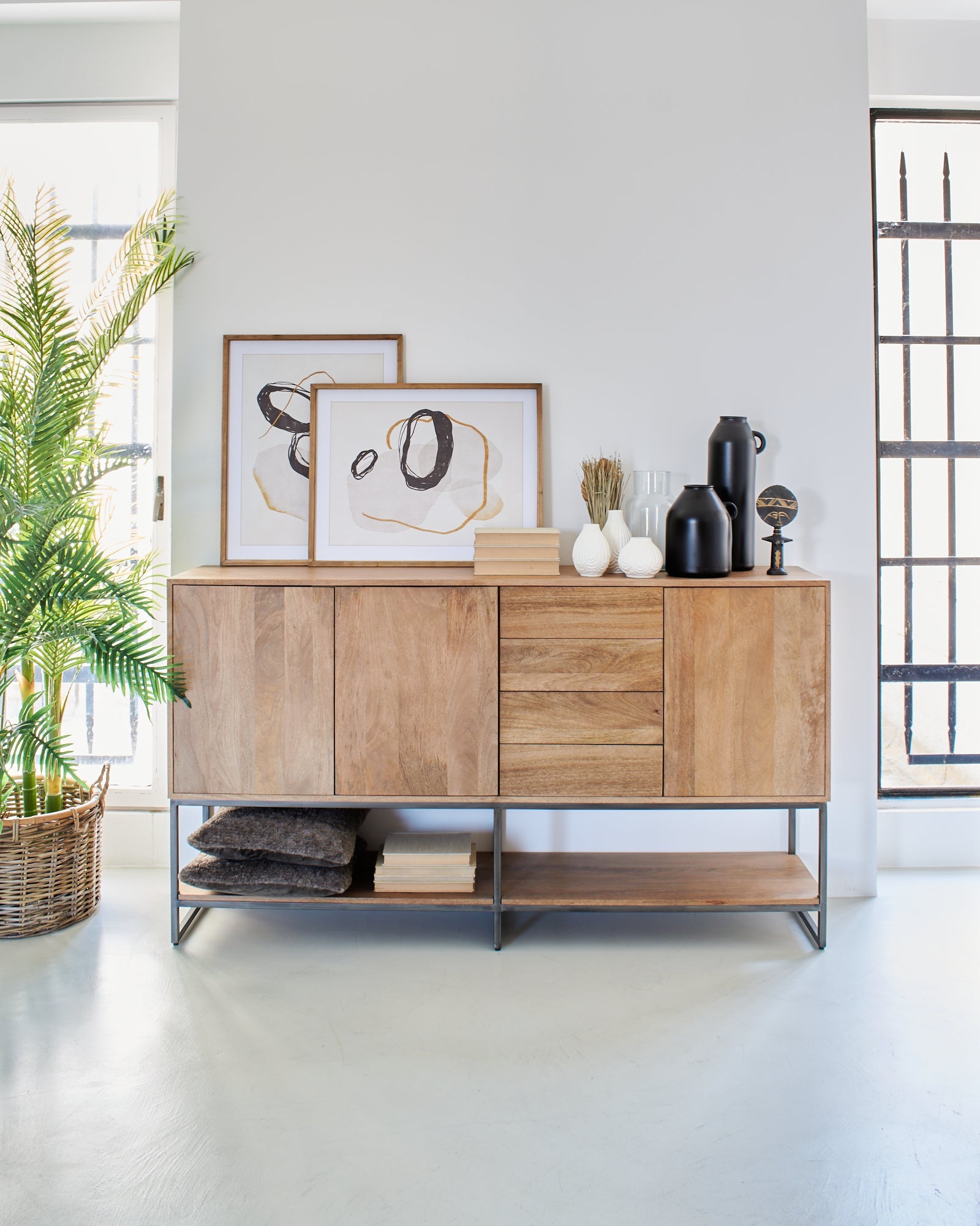 Credenza in legno e ferro Skyline - OrchideaMilano1981