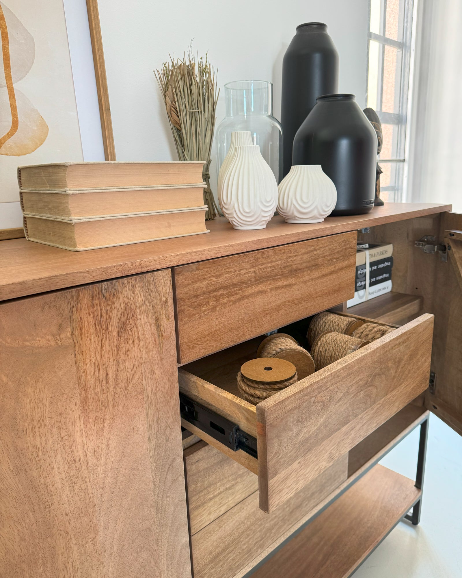 Credenza in legno e ferro Skyline Orchidea Milano 1981