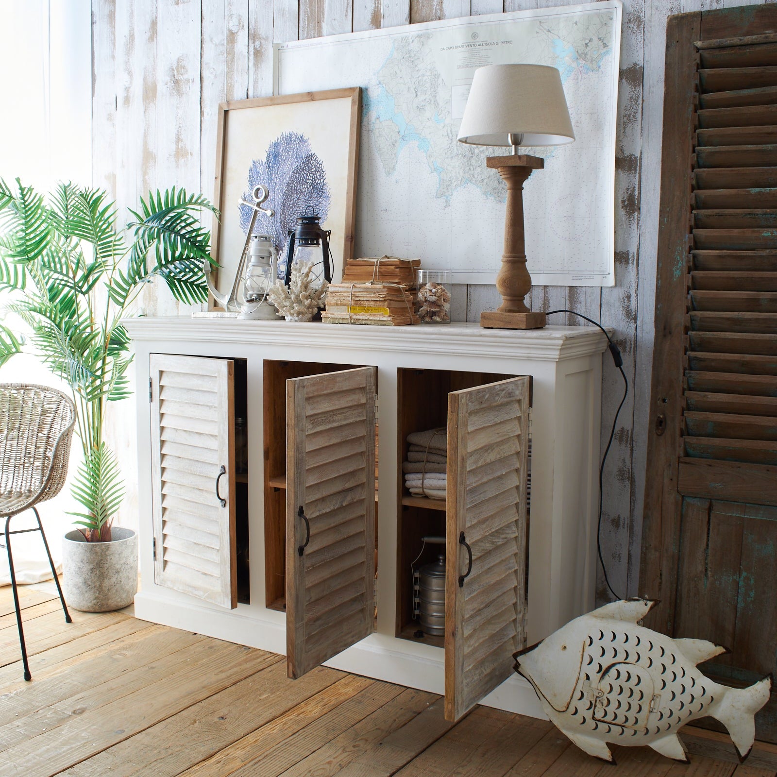 Credenza in legno massello Anguilla 140 cm - OrchideaMilano1981