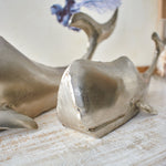 Decorazioni in ferro Balena Silver Style set da 2 Orchidea Milano 1981
