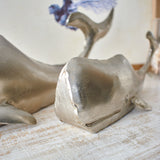 Decorazioni in ferro Balena Silver Style set da 2 Orchidea Milano 1981