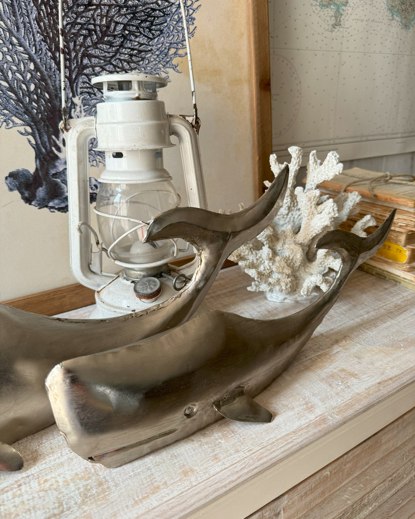 Decorazioni in ferro Balena Silver Style set da 2 - OrchideaMilano1981