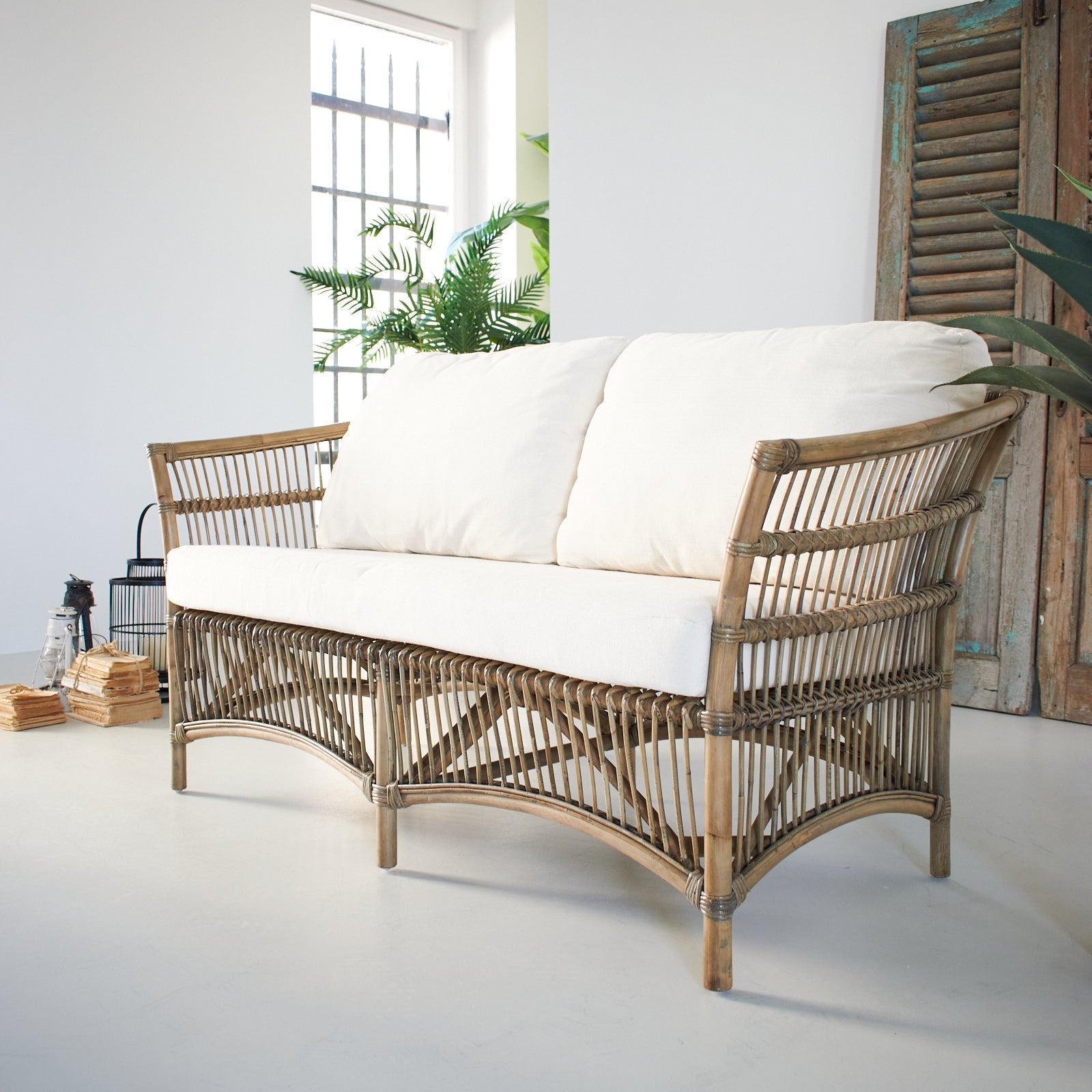 Divano 2 posti in kubu con cuscini St. Kitts 150 cm - OrchideaMilano1981