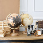 Mappamondi decorativi con base in legno Stanford set da 2 - OrchideaMilano1981