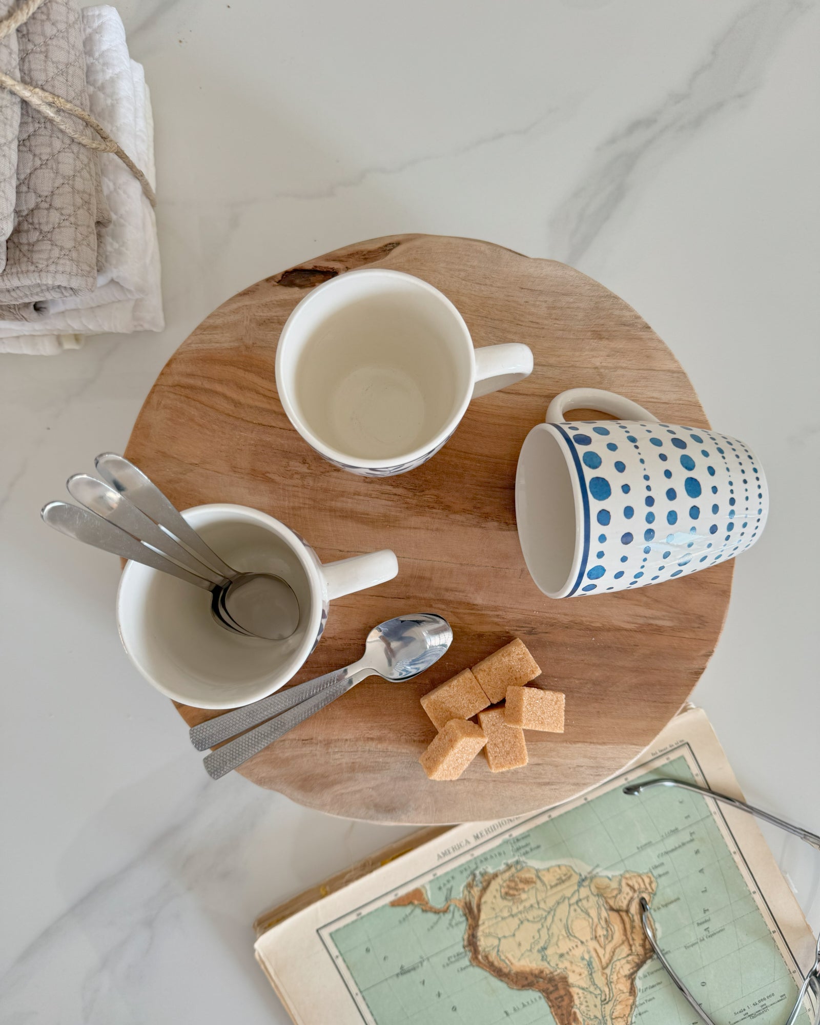 Mug in ceramica White and Blue set da 6 Orchidea Milano 1981