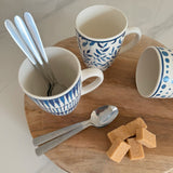 Mug in ceramica White and Blue set da 6 Orchidea Milano 1981