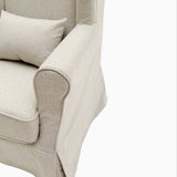 Poltrona sfoderabile in tessuto White and Beige - OrchideaMilano1981