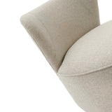 Poltroncina girevole in tessuto White and Beige - OrchideaMilano1981