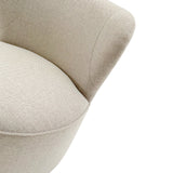 Poltroncina girevole in tessuto White and Beige - OrchideaMilano1981