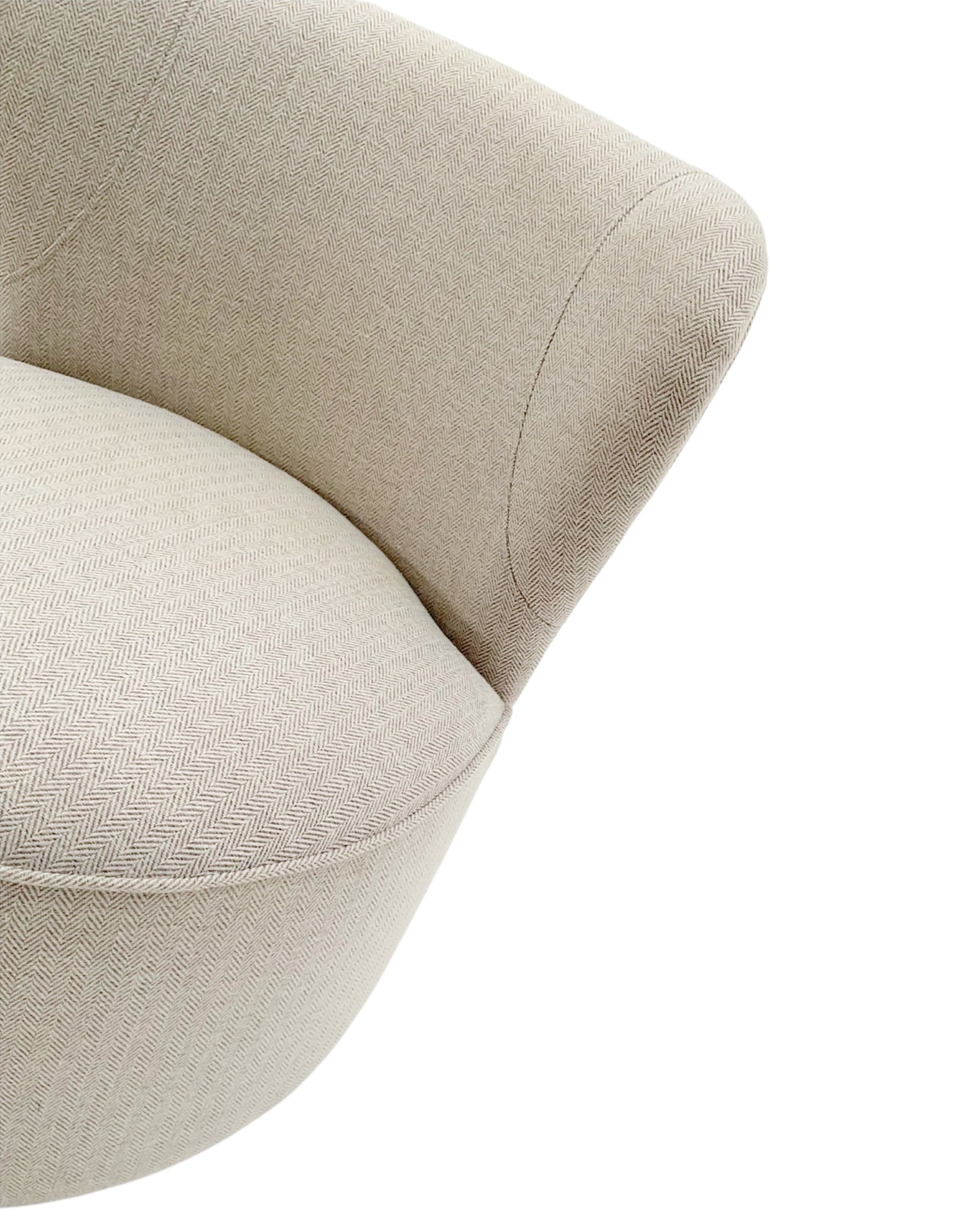 Poltroncina girevole in tessuto White and Beige - OrchideaMilano1981