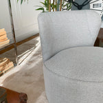 Poltroncina girevole in tessuto White and Beige - OrchideaMilano1981