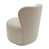 Poltroncina girevole in tessuto White and Beige - OrchideaMilano1981