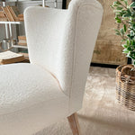 Poltroncina in tessuto e legno Pure White - OrchideaMilano1981