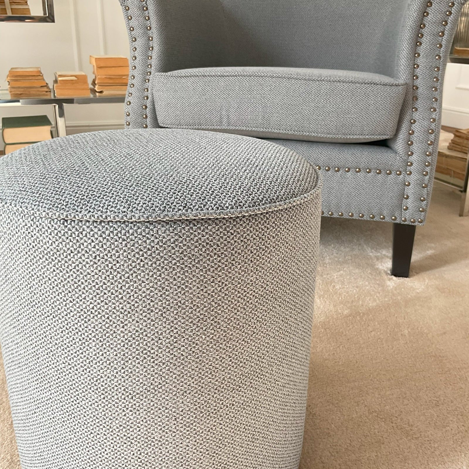 Pouf in tessuto Dark Grey - OrchideaMilano1981